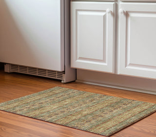 Piper Looms Mayfield Bohemian AMF615 Green Machine Washable Area Rug Scatter Lifestyle Image Feature