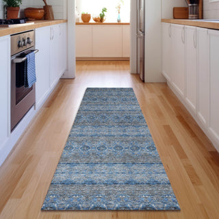 Piper Looms Mayfield Bohemian AMF615 Navy Machine Washable Area Rug Runner Lifestyle Image Feature