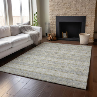 Piper Looms Mayfield Bohemian AMF615 Silver Machine Washable Area Rug Lifestyle Image Feature