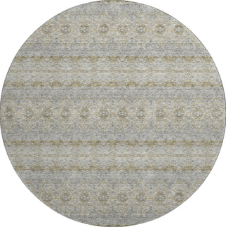 Piper Looms Mayfield Bohemian AMF615 Silver Machine Washable Area Rug Round Main Image