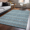 Piper Looms Mayfield Bohemian AMF615 Teal Machine Washable Area Rug Lifestyle Image Feature
