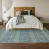 Piper Looms Mayfield Bohemian AMF615 Teal Machine Washable Area Rug Lifestyle Image Feature