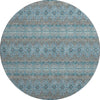 Piper Looms Mayfield Bohemian AMF615 Teal Machine Washable Area Rug Round Main Image