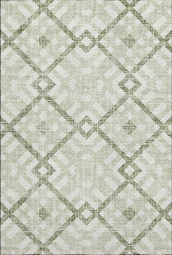 Piper Looms Mayfield Geometric AMF616 Aloe Machine Washable Area Rug main image