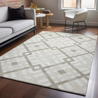 Piper Looms Mayfield Geometric AMF616 Beige Machine Washable Area Rug Lifestyle Image Feature