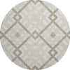 Piper Looms Mayfield Geometric AMF616 Beige Machine Washable Area Rug Round Main Image