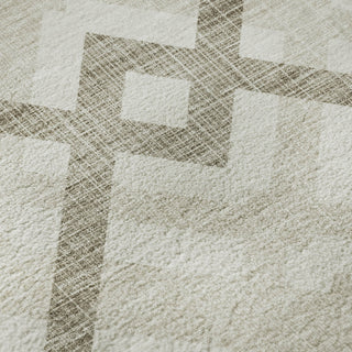 Piper Looms Mayfield Geometric AMF616 Beige Machine Washable Area Rug Swatch Image