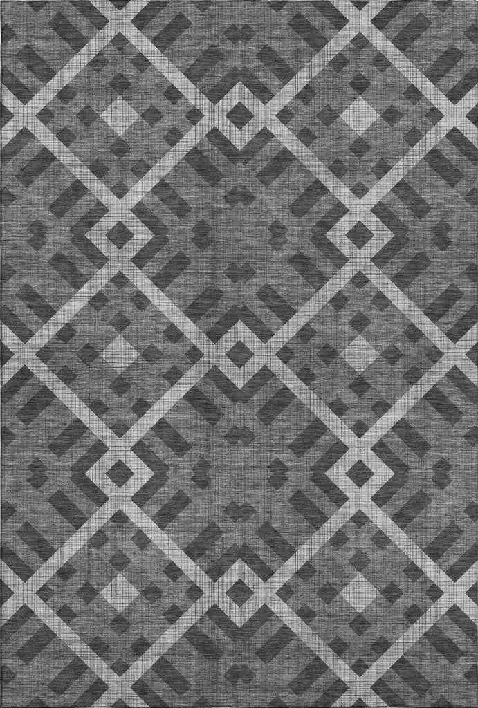 Piper Looms Mayfield Geometric AMF616 Charcoal Machine Washable Area Rug main image