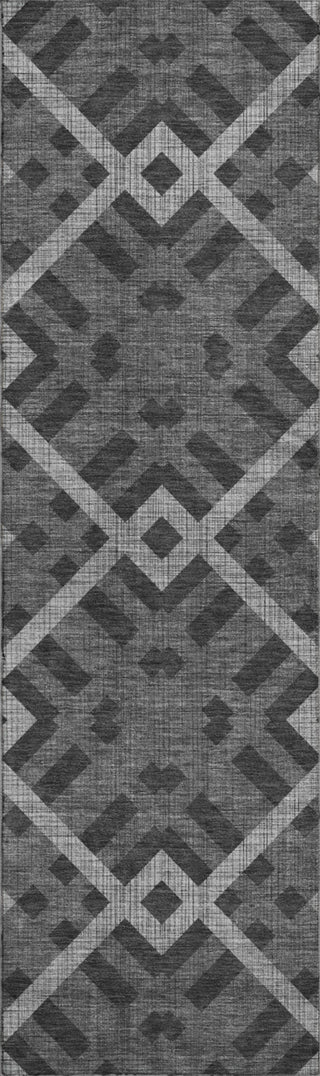 Piper Looms Mayfield Geometric AMF616 Charcoal Machine Washable Area Rug Runner Main Image