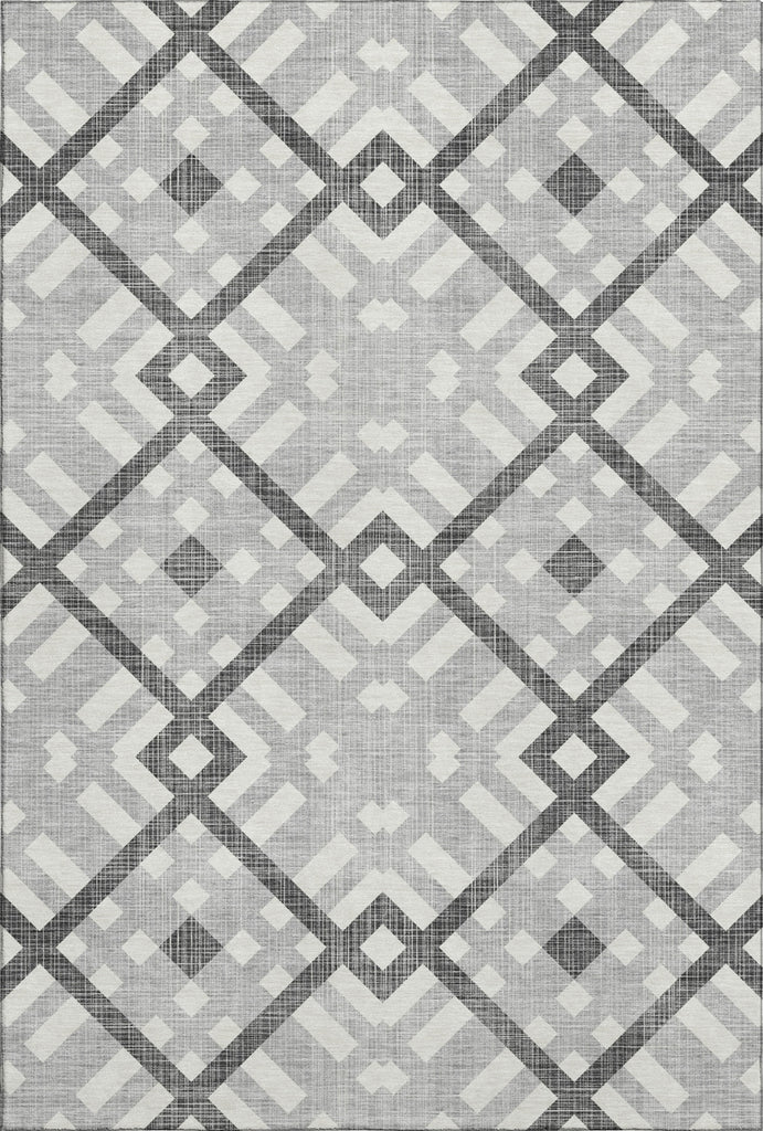 Piper Looms Mayfield Geometric AMF616 Gray Machine Washable Area Rug main image