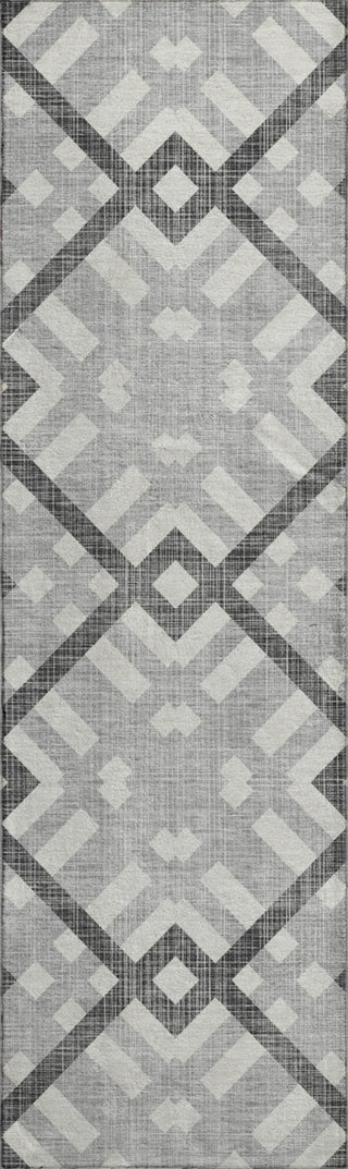 Piper Looms Mayfield Geometric AMF616 Gray Machine Washable Area Rug Runner Main Image