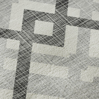 Piper Looms Mayfield Geometric AMF616 Gray Machine Washable Area Rug Swatch Image