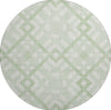 Piper Looms Mayfield Geometric AMF616 Mint Machine Washable Area Rug Round Main Image