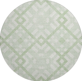 Piper Looms Mayfield Geometric AMF616 Mint Machine Washable Area Rug Round Main Image