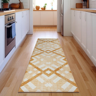 Piper Looms Mayfield Geometric AMF616 Peach Machine Washable Area Rug Runner Lifestyle Image Feature