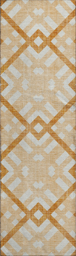 Piper Looms Mayfield Geometric AMF616 Peach Machine Washable Area Rug Runner Main Image