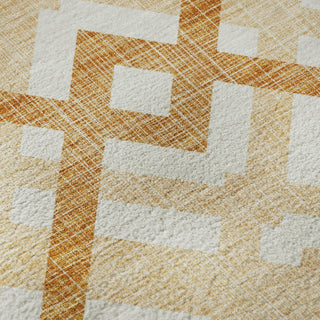 Piper Looms Mayfield Geometric AMF616 Peach Machine Washable Area Rug Swatch Image