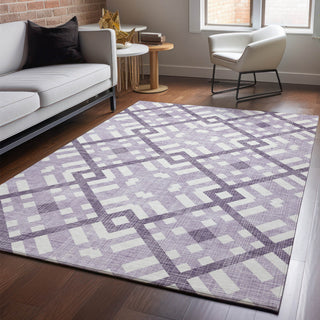 Piper Looms Mayfield Geometric AMF616 Purple Machine Washable Area Rug Lifestyle Image Feature
