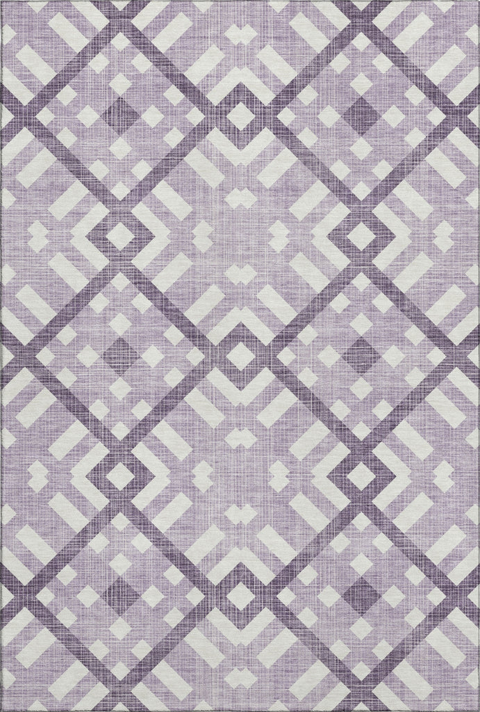 Piper Looms Mayfield Geometric AMF616 Purple Machine Washable Area Rug main image