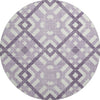 Piper Looms Mayfield Geometric AMF616 Purple Machine Washable Area Rug Round Main Image