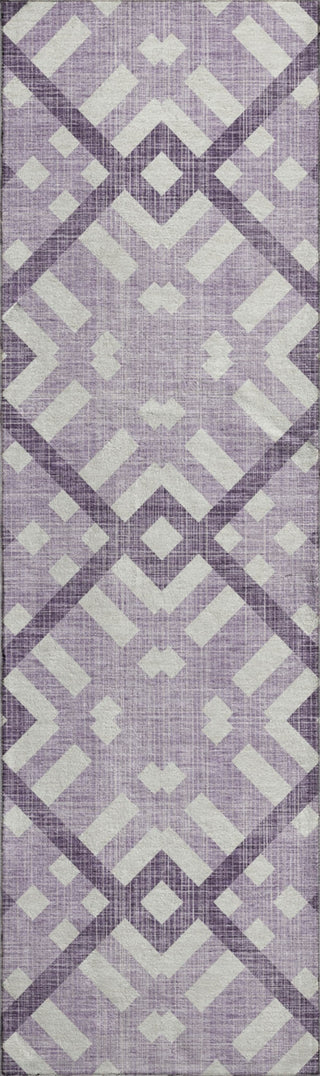 Piper Looms Mayfield Geometric AMF616 Purple Machine Washable Area Rug Runner Main Image