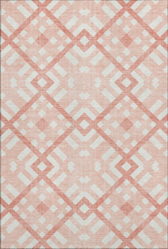 Piper Looms Mayfield Geometric AMF616 Salmon Machine Washable Area Rug main image