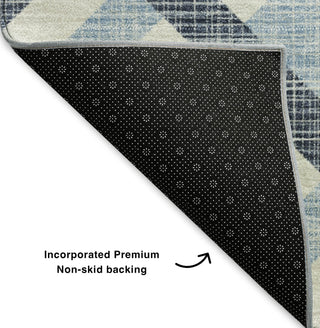 Piper Looms Mayfield Geometric AMF616 Sky Machine Washable Area Rug Backing Image