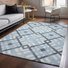 Piper Looms Mayfield Geometric AMF616 Sky Machine Washable Area Rug Lifestyle Image Feature