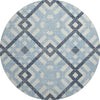 Piper Looms Mayfield Geometric AMF616 Sky Machine Washable Area Rug Round Main Image