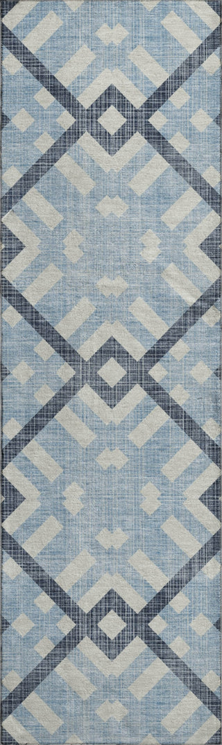 Piper Looms Mayfield Geometric AMF616 Sky Machine Washable Area Rug Runner Main Image