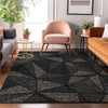 Piper Looms Mayfield Geometric AMF618 Black Machine Washable Area Rug Lifestyle Image Feature