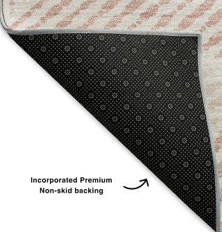 Piper Looms Mayfield Geometric AMF618 Blush Machine Washable Area Rug Backing Image