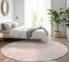 Piper Looms Mayfield Geometric AMF618 Blush Machine Washable Area Rug Round Lifestyle Image Feature