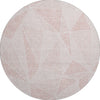 Piper Looms Mayfield Geometric AMF618 Blush Machine Washable Area Rug Round Main Image