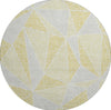 Piper Looms Mayfield Geometric AMF618 Gold Machine Washable Area Rug Round Main Image