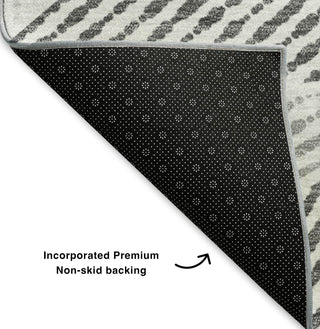 Piper Looms Mayfield Geometric AMF618 Gray Machine Washable Area Rug Backing Image