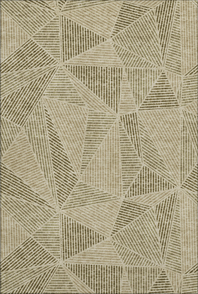 Piper Looms Mayfield Geometric AMF618 Khaki Machine Washable Area Rug main image