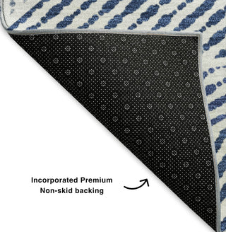 Piper Looms Mayfield Geometric AMF618 Navy Machine Washable Area Rug Backing Image