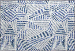 Piper Looms Mayfield Geometric AMF618 Navy Machine Washable Area Rug Scatter Main Image
