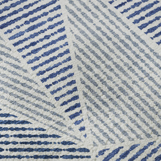 Piper Looms Mayfield Geometric AMF618 Navy Machine Washable Area Rug Swatch Image
