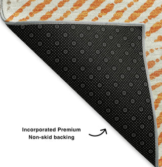 Piper Looms Mayfield Geometric AMF618 Orange Machine Washable Area Rug Backing Image