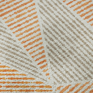 Piper Looms Mayfield Geometric AMF618 Orange Machine Washable Area Rug Swatch Image