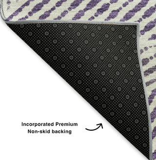Piper Looms Mayfield Geometric AMF618 Purple Machine Washable Area Rug Backing Image