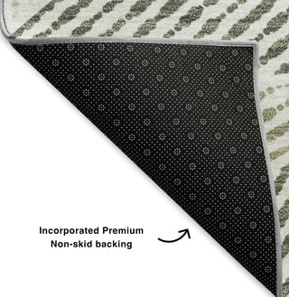 Piper Looms Mayfield Geometric AMF618 Taupe Machine Washable Area Rug Backing Image