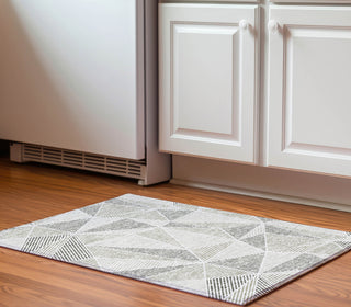Piper Looms Mayfield Geometric AMF618 Taupe Machine Washable Area Rug Scatter Lifestyle Image Feature