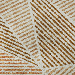 Piper Looms Mayfield Geometric AMF618 Terracotta Machine Washable Area Rug Swatch Image