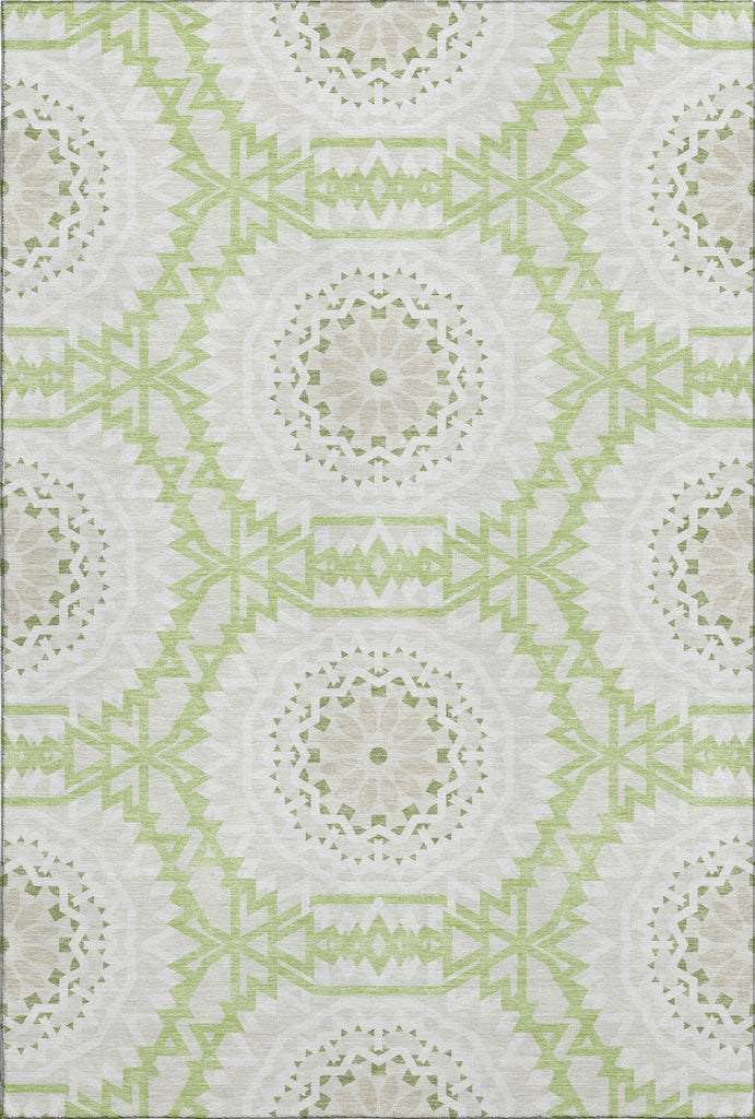 Piper Looms Mayfield Circles AMF619 Aloe Machine Washable Area Rug main image