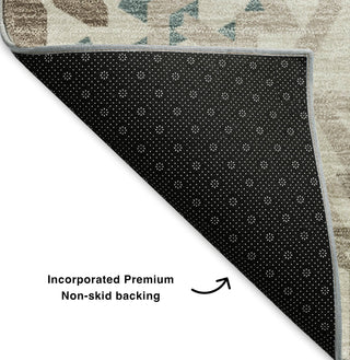 Piper Looms Mayfield Circles AMF619 Beige Machine Washable Area Rug Backing Image