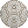 Piper Looms Mayfield Circles AMF619 Beige Machine Washable Area Rug Round Main Image