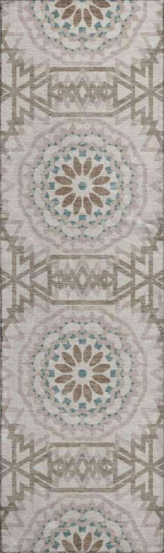 Piper Looms Mayfield Circles AMF619 Beige Machine Washable Area Rug Runner Main Image